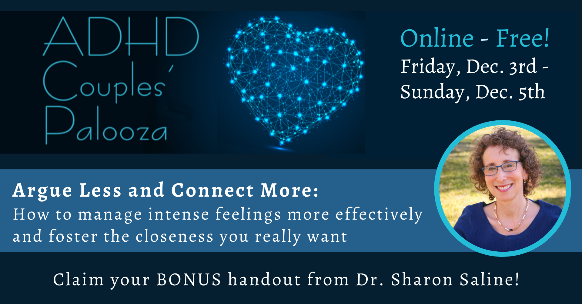 ADHD Couples Palooza: Argue Less and Connect More bonus handout graphic