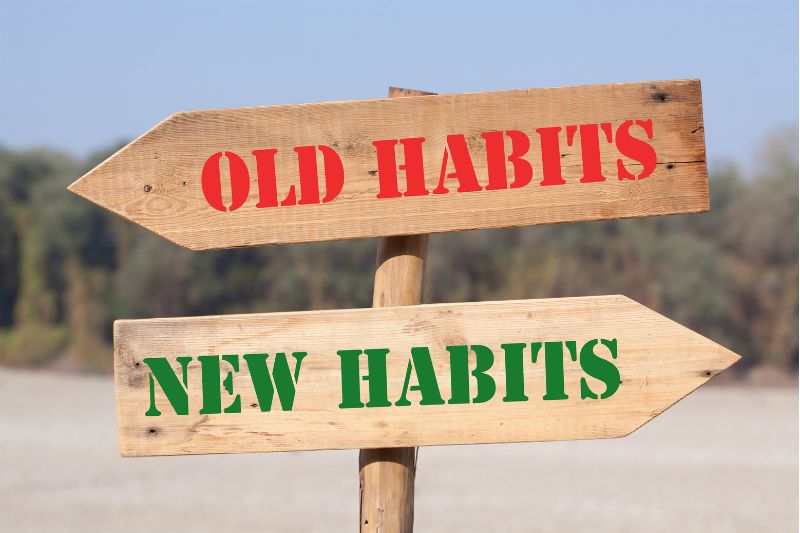 old habits new habits graphic