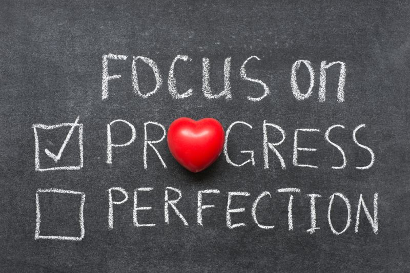 focus on progress not perfection graphic