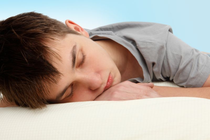 teen boy sleeping