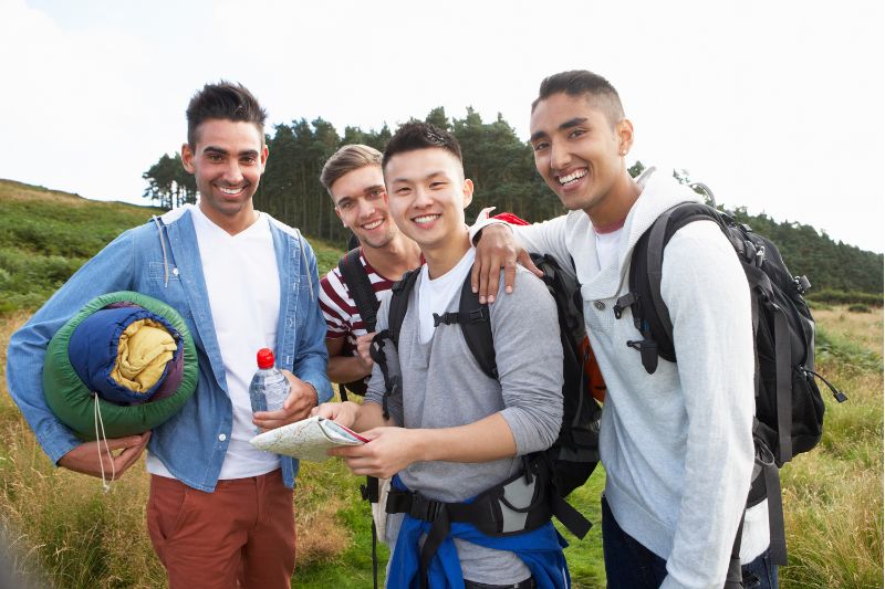 teen boys outdoors