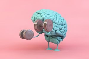 Brain lifting weights 