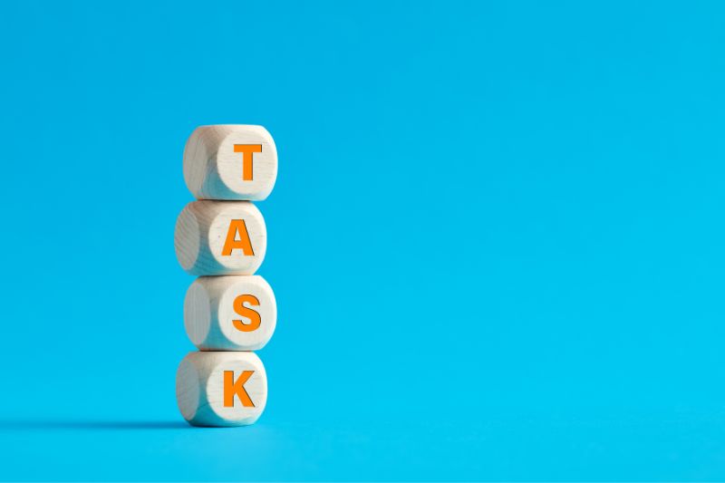 task letter blocks